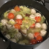 野菜とお肉の出汁だけで美味しいスープ